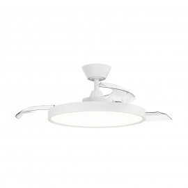 Bombay Estilo M Λευκός με αναδιπλούμενα πτερ΄΄για και LED φωτιστικό της Sulion