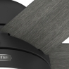 Arete Μαύρος με DC μοτέρ και φωτιστικό της Hunter