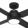 Greta Ματ Μαύρος με DC μοτέρ και LED φωτιστικό της Hunter