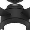 Greta Ματ Μαύρος με DC μοτέρ και LED φωτιστικό της Hunter