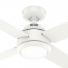 Greta Λευκός με DC μοτέρ και LED φωτιστικό της Hunter