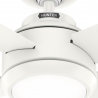 Greta Λευκός με DC μοτέρ και LED φωτιστικό της Hunter