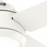 Greta Λευκός με DC μοτέρ και LED φωτιστικό της Hunter