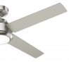 Greta Χρώμιο με DC μοτέρ και LED φωτιστικό της Hunter