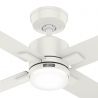 Mila Λευκός με DC μοτέρ και LED φωτιστικό της Hunter