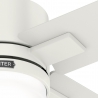 Mila Λευκός με DC μοτέρ και LED φωτιστικό της Hunter