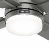 Mila Ματ Γκρι με DC μοτέρ και LED φωτιστικό της Hunter
