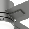 Mila Ματ Γκρι με DC μοτέρ και LED φωτιστικό της Hunter
