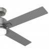 Mila Ματ Γκρι με DC μοτέρ και LED φωτιστικό της Hunter