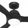 Calabasas Ματ Μαύρος με DC μοτέρ και LED φωτιστικό της Hunter