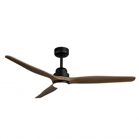 Balcony 142 Μαύρος - Φυσικό ξύλο Εξωτερικού χώρου με DC μοτέρ και LED φωτιστικό της Sulion