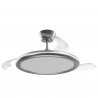 Bombay Estilo 107 Λευκός Ξύλο με DC μοτέρ, LED φωτιστικό και αναδιπλούμενα πτερύγια της Sulion