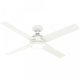 Greta Λευκός με DC μοτέρ και LED φωτιστικό της Hunter