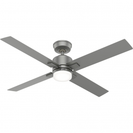 Mila Ματ Γκρι με DC μοτέρ και LED φωτιστικό της Hunter